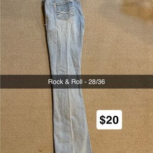 Rock & Roll Cowgirl Blue Straight Leg Jeans